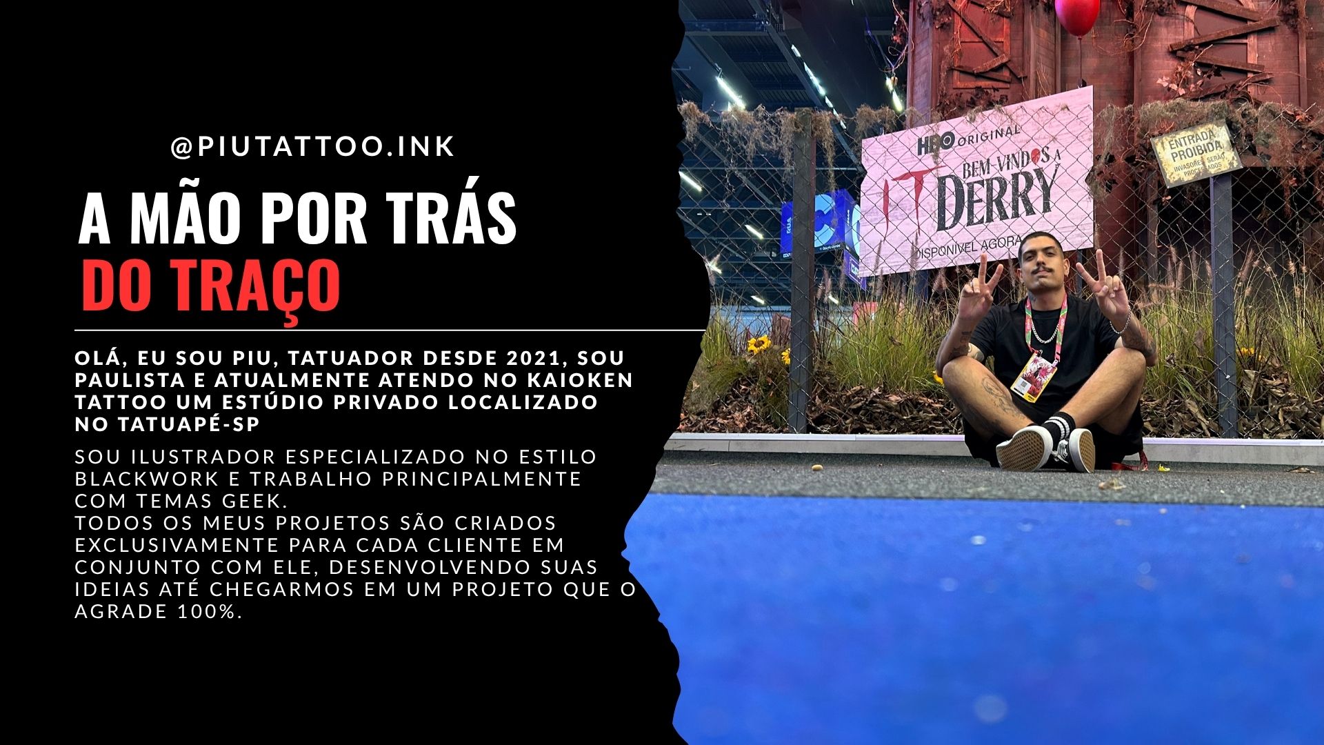 Quem é o Piu: tatuador desde 2021, atendendo no Kaioken Tattoo no Tatuapé - SP